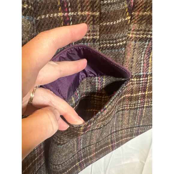 Boden British tweed wool blazer plaid women’s 8 - Picture 4 of 9